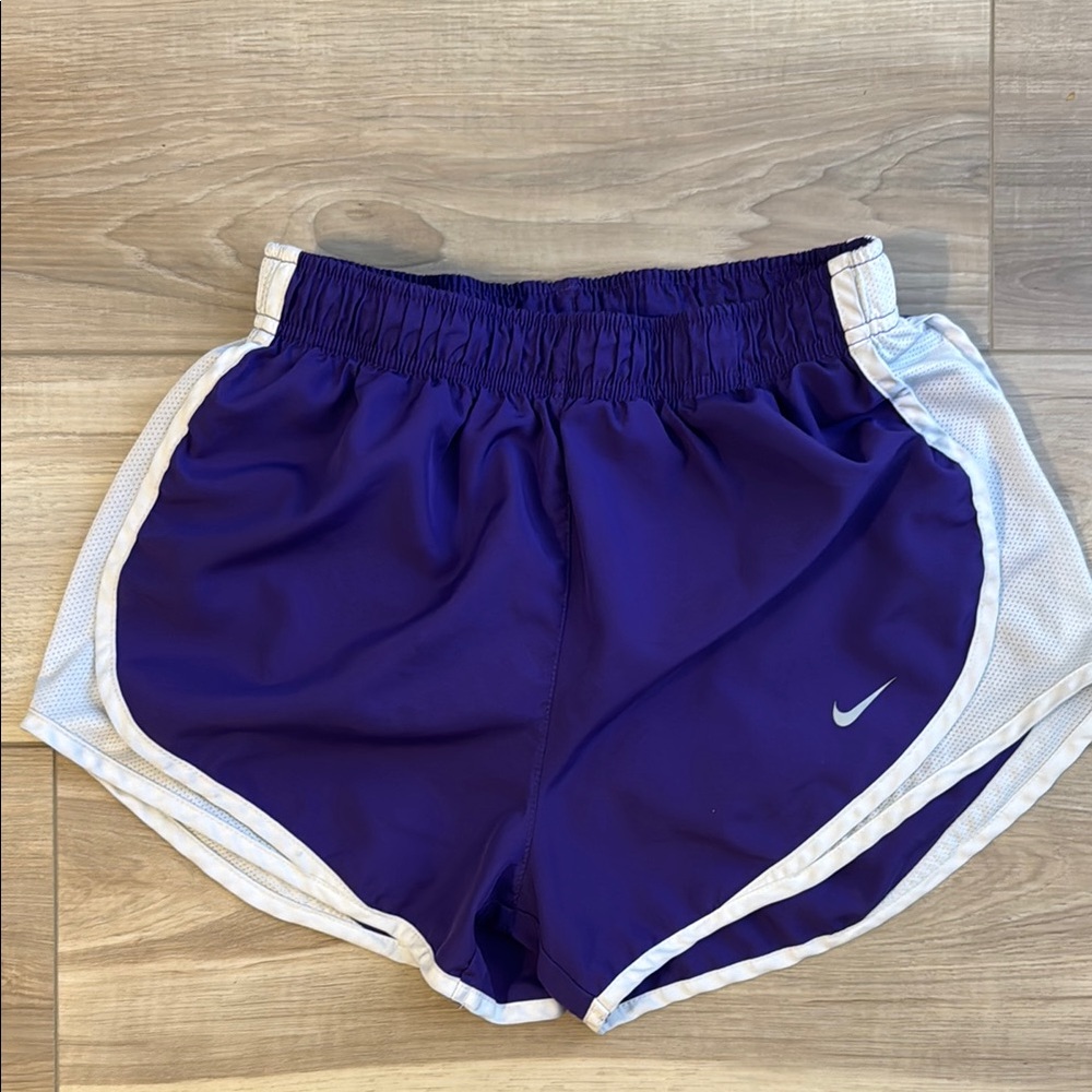 Nike Women's Athletic Shorts in Purple and White